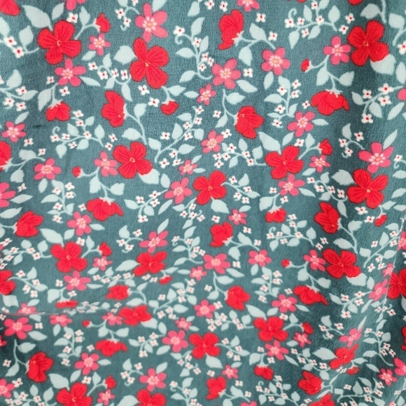 Cat & Jack NWT Velour Floral Night Gown Pajamas Long Sleeve Ruffles Girl's - Picture 4 of 6